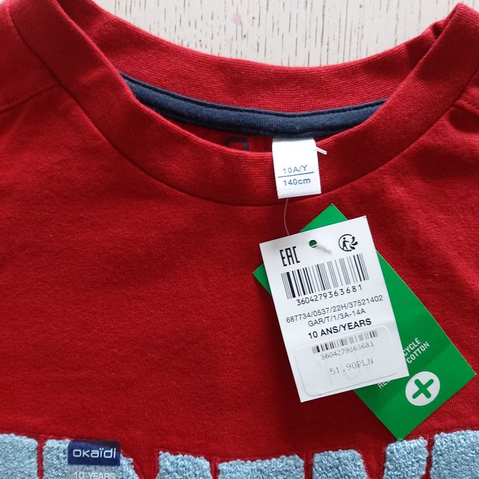 Nowa bluzka Okaidi czerwona bluzka rozm. 140