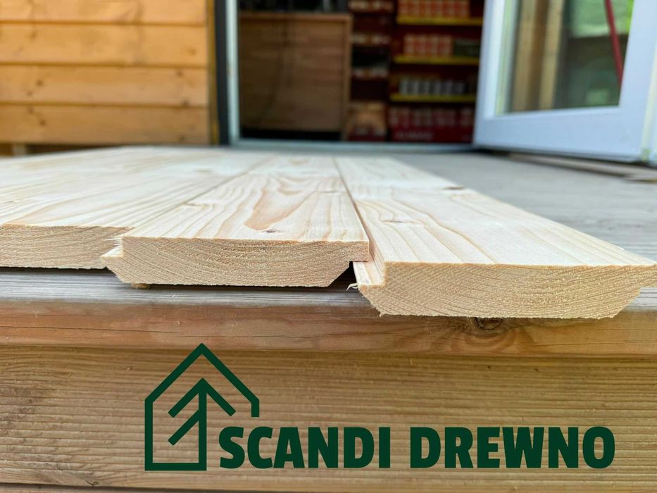 Deska zakładkowa świerk skandynawski 22×120 mm dł 5,4 m  podbitka nadbitka