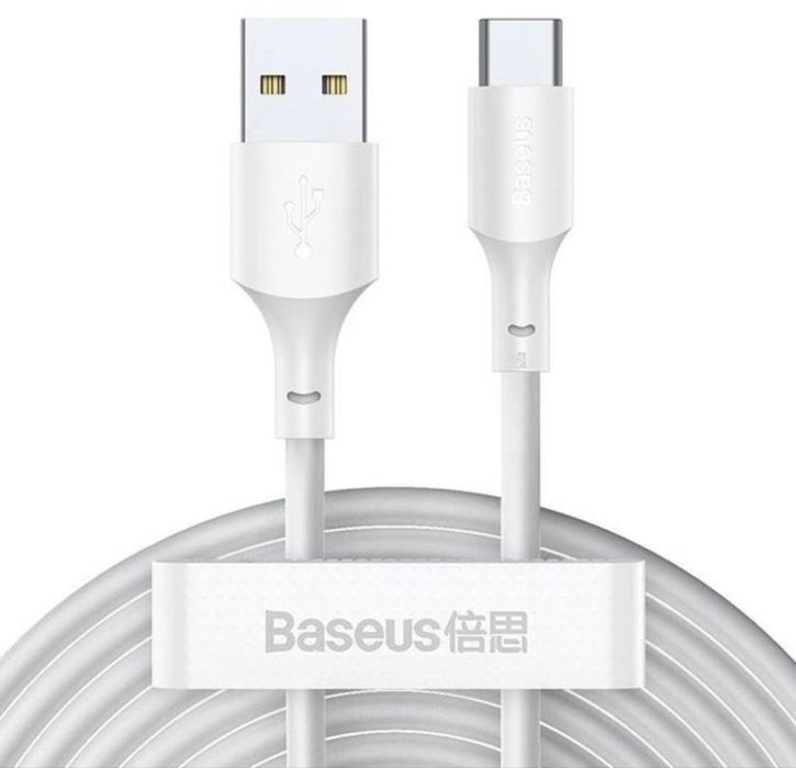 Сет 2 шт Кабель з чіпом Baseus USB to Туре-С 1.5М Быстрая Зарядка