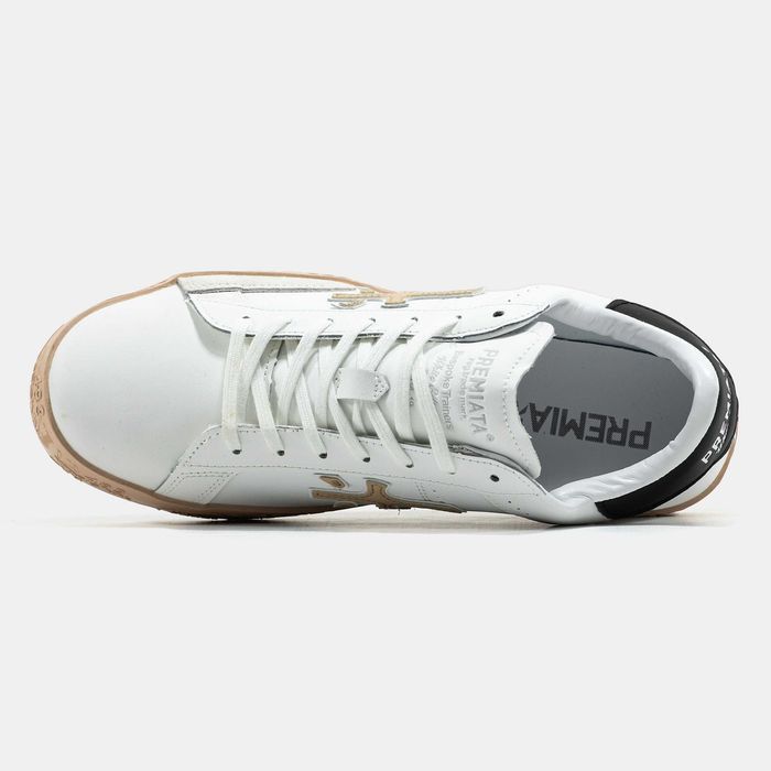 Кроссовки Premiata Steven White Black Beige Мужские оригинал новые