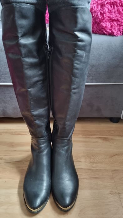 Prima moda kozaki r.39 skórzane czarne