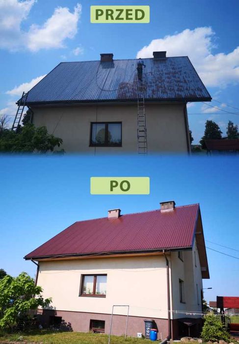 Malowanie mycie dachów i elewacji, prace wysokościowe