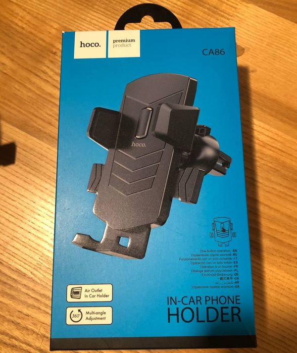Автомобільний тримач для телефона Hoco CA86 Black