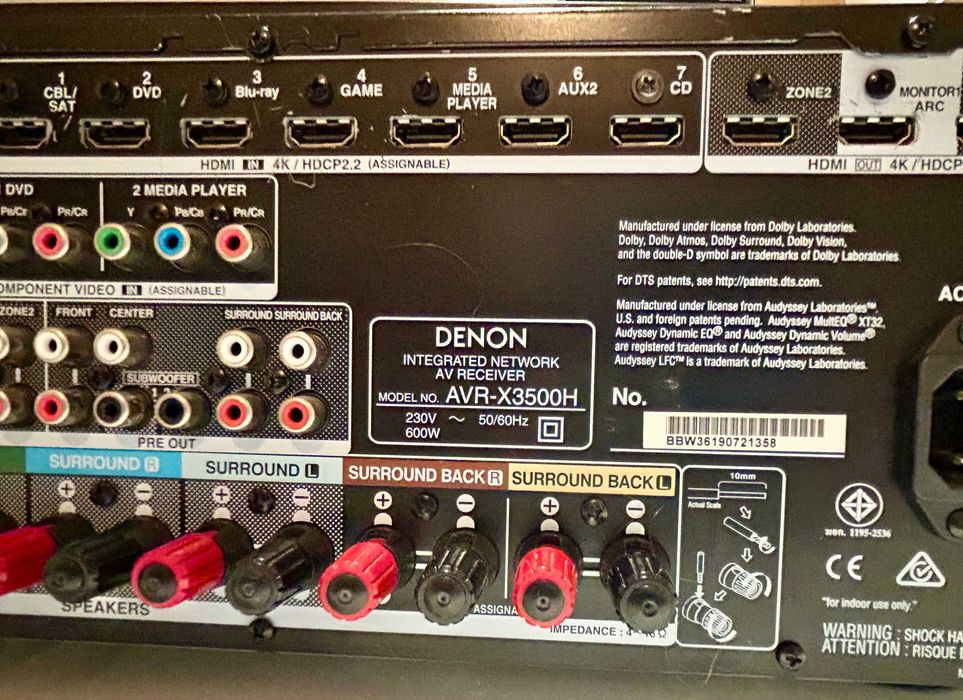 Amplituner Denon AVR-X3500 7.2 Dolby Atmos TrueHD Dolby Vision 4k HDR+