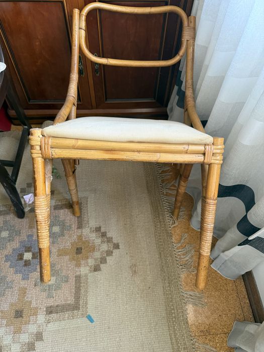 Mesa bambu retangular
