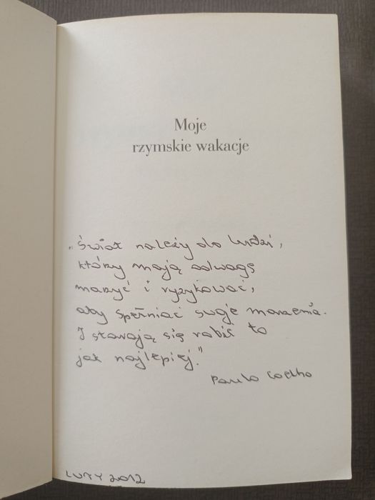 Książka pt. "Moje rzymskie wakacje"