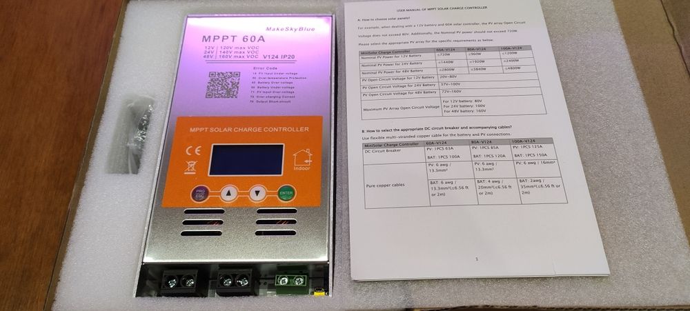 Wi-fi адаптер, cloud box к MPPT 60А Make Sky Blue V124 60A. МППТ контр