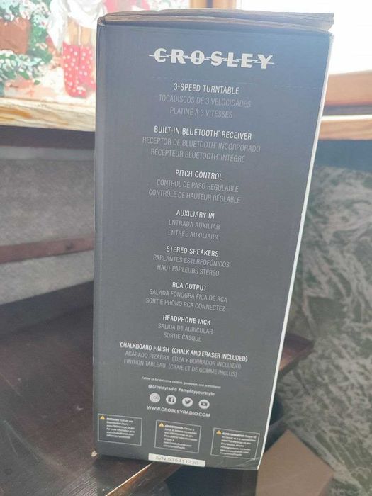 Вініловий програвач Crosley Cruiser Deluxe Chalkboard (CR8005D-CB)