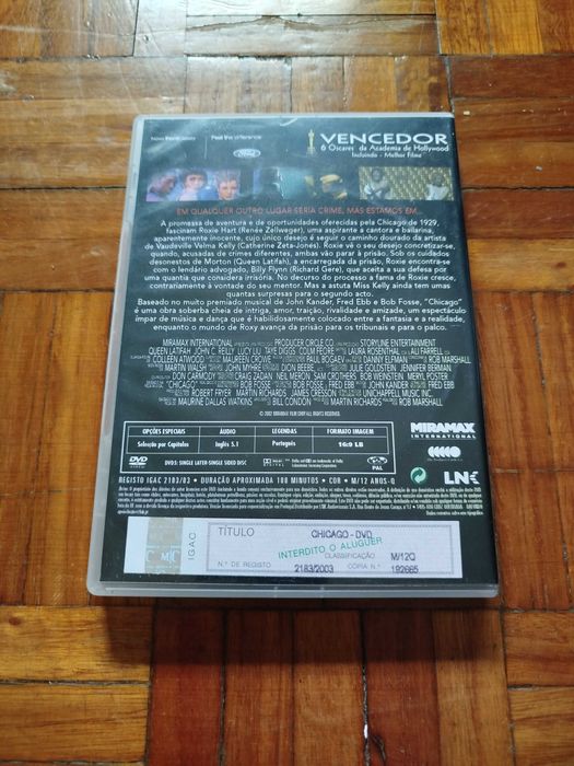DVD do filme Chicago
