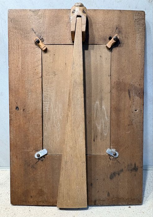 Magnífica antiga moldura Arte Nova em madeira esculpida