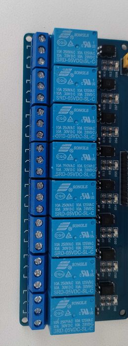 8-ми канальний модуль реле з оптопарою 5В 10А для Arduino, ESP32, STM для DIY, IoT