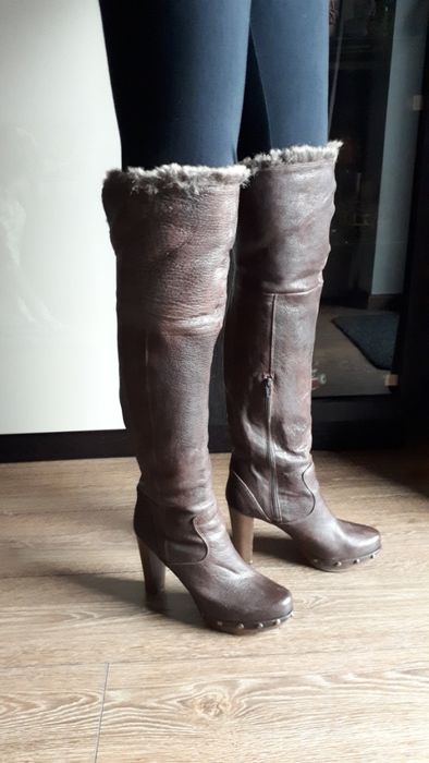 Piękne skórzane buty kozaki Venezia r.41 jak nowe!