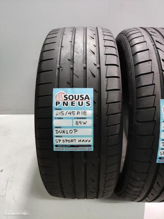 2 pneus semi novos 215-45r18 dunlop - oferta dos portes 120 EUROS
