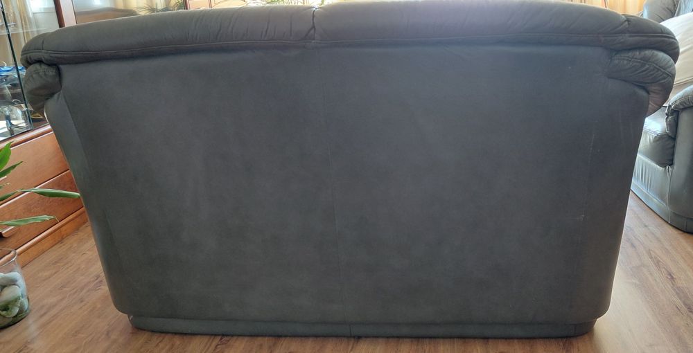 Conjunto de 3 sofás de pele cinzento/ Ideal para renovar/ Conforto e Qualidade