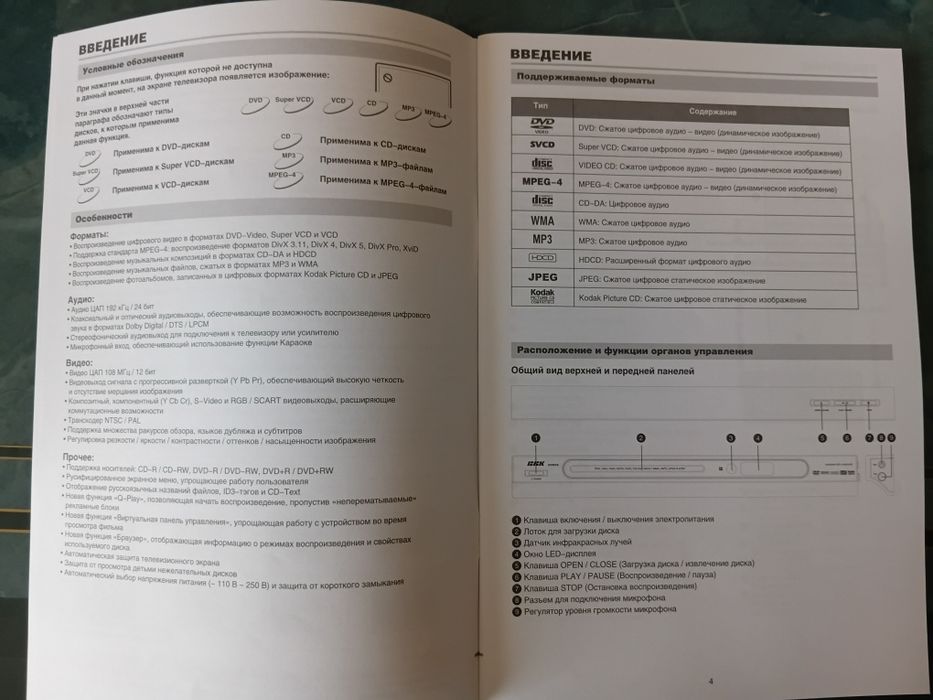 DVD плеер BBK модель DV962S