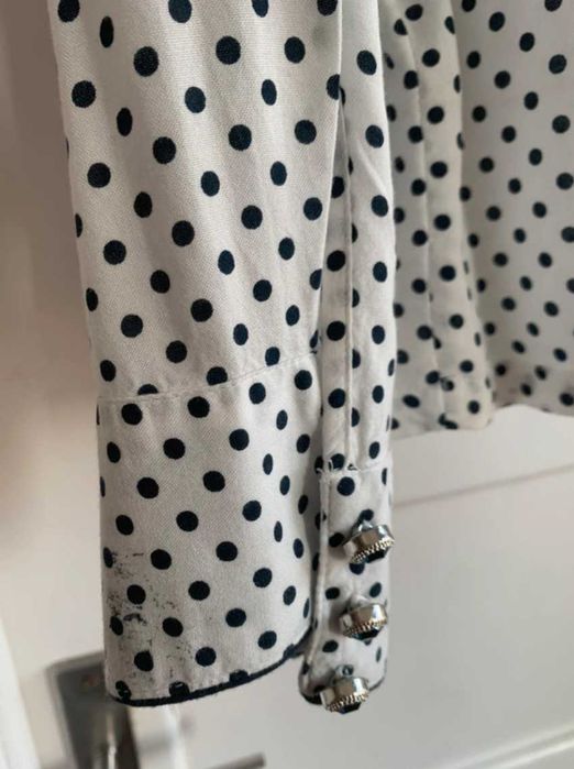 Camisa azul e branca bolinhas, Anne Weyburn by La Redoute  T44