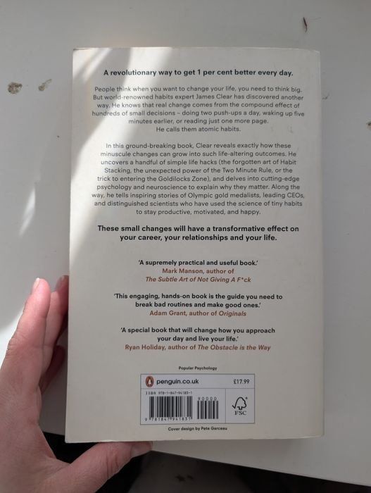 Atomic habits, James Clear