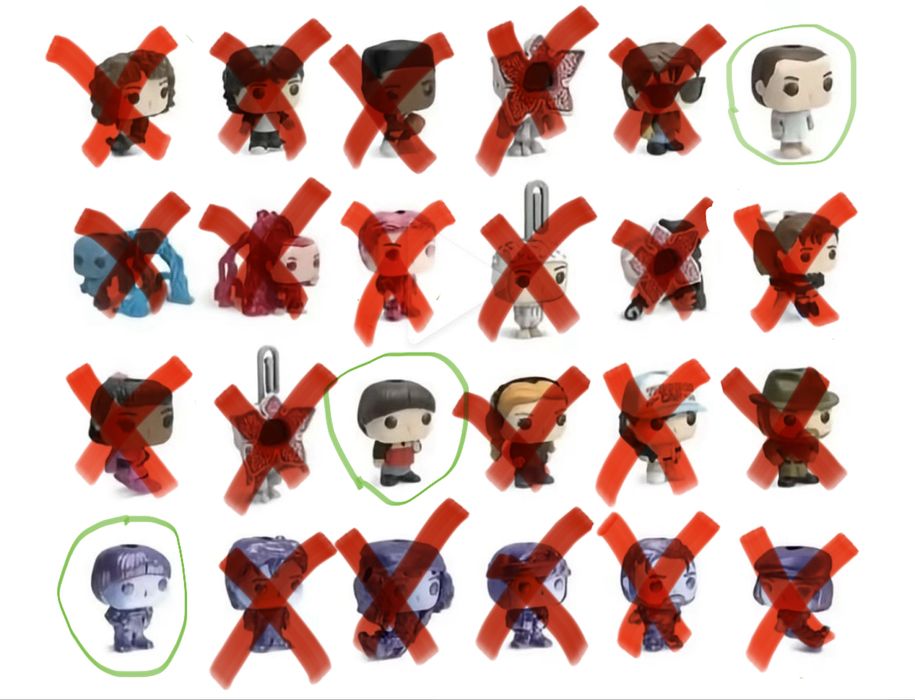 Фігурки кіндер джой дивні дива  stranger things