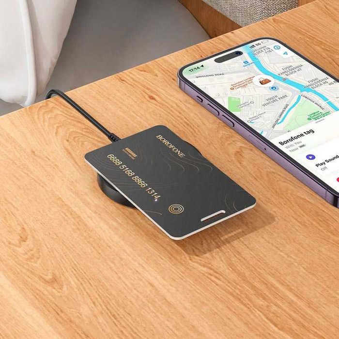 Поисковый GPS трекер BOROFONE BC102 отслеживание вещей в Apple Find My