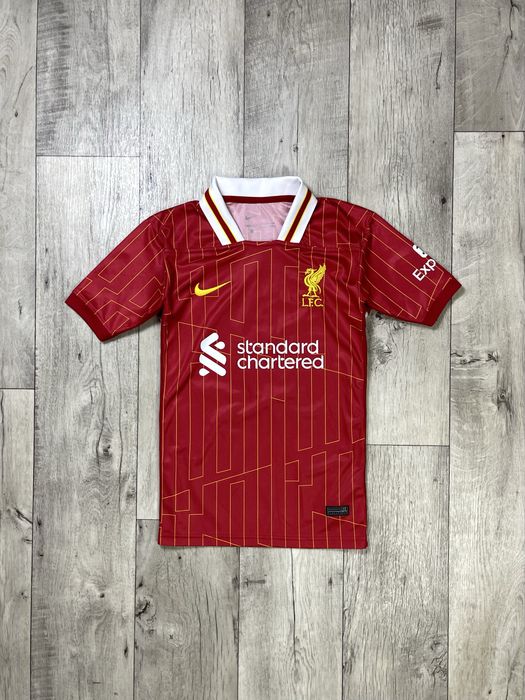 Nike dri-fit Liverpool футболка S размер футбольная красная с принтом