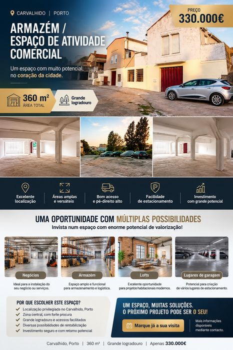 OPORTUNIDADE - Armazém Carvalhido