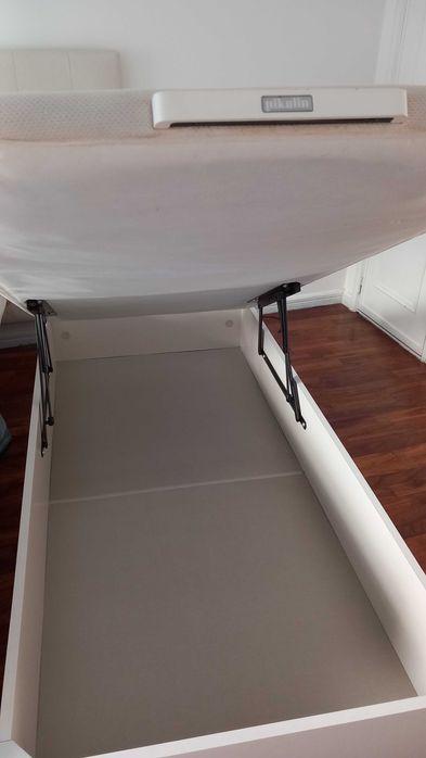Sommier pikolin de cor branca 190x90