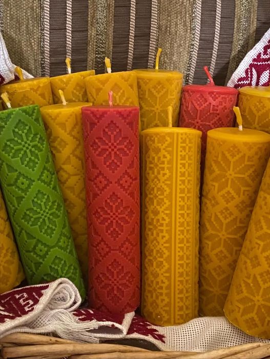 Свічки з натурального 100% воску ручної роботи без домішок