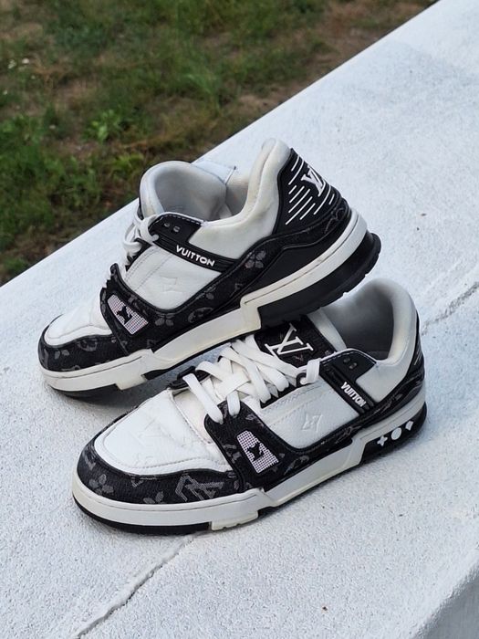 Sneakersy  czarno-białe męskie