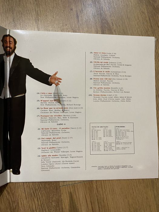 Vinil Duplo Tutto Pavarotti - 1988 - PT