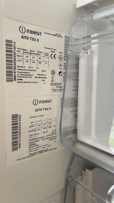 Frigorífico Indesit XIT9 T3U X