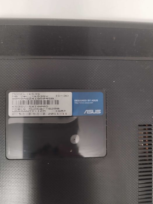 Ноутбук ASUS K53SV — робочий стан