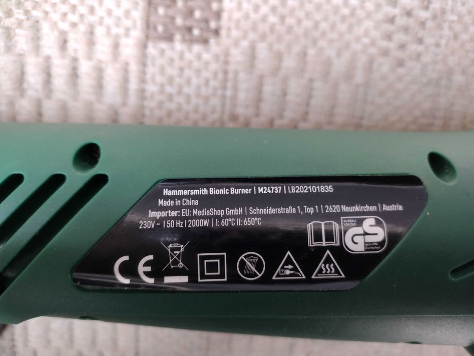 Wypalacz do chwastów na gorące powietrze 2000 W m-ki Hammersmith