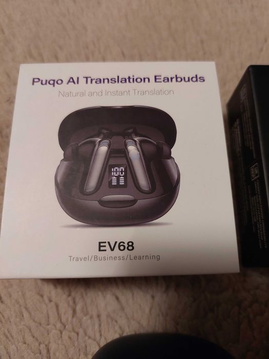 Słuchawki douszne bluetooth Puqo AI Translation Earbuds model EV68