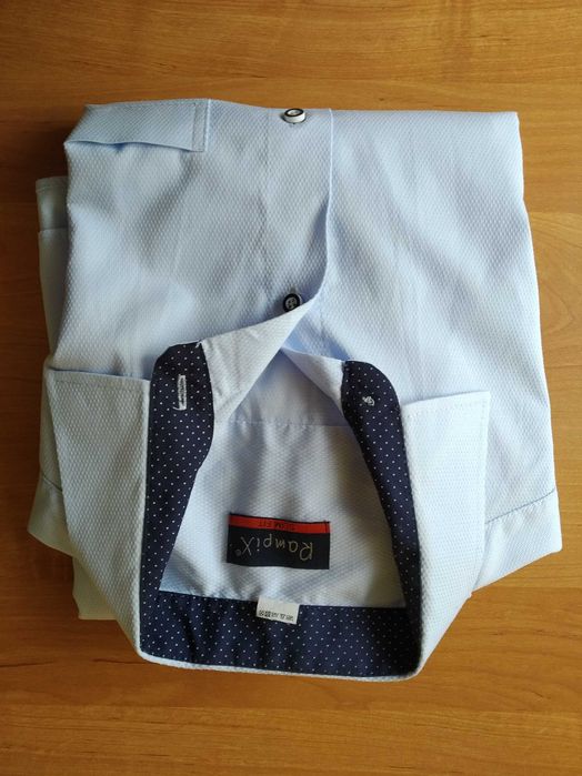 Koszula niebieska z długim rękawem r. M (176-182)