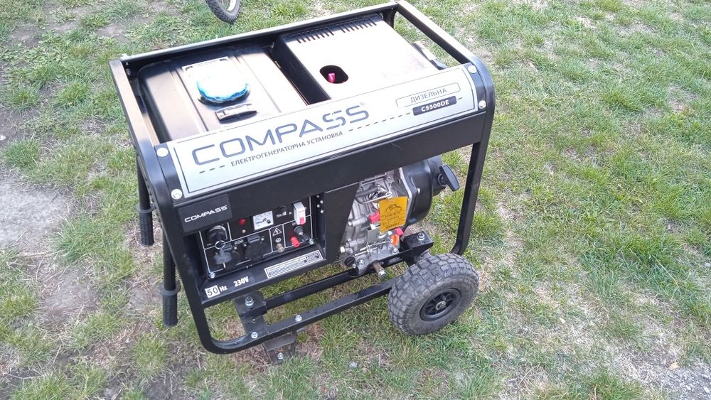 Генератор Новый дизельный на обкаткеCompass 5 кВт / 5,5 кВт C5500DE