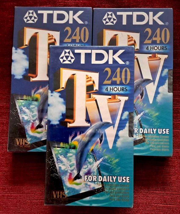 Kasety Wideo VHS TDK 240 - 10 sztuk