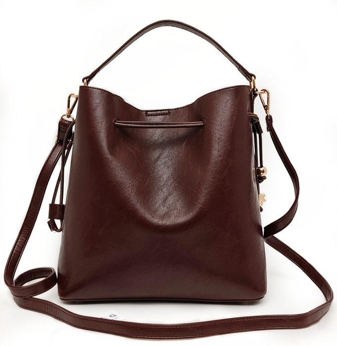 Elegancka Torebka Damska Worek Gallantry Brązowa Klasyczna Shopperka H