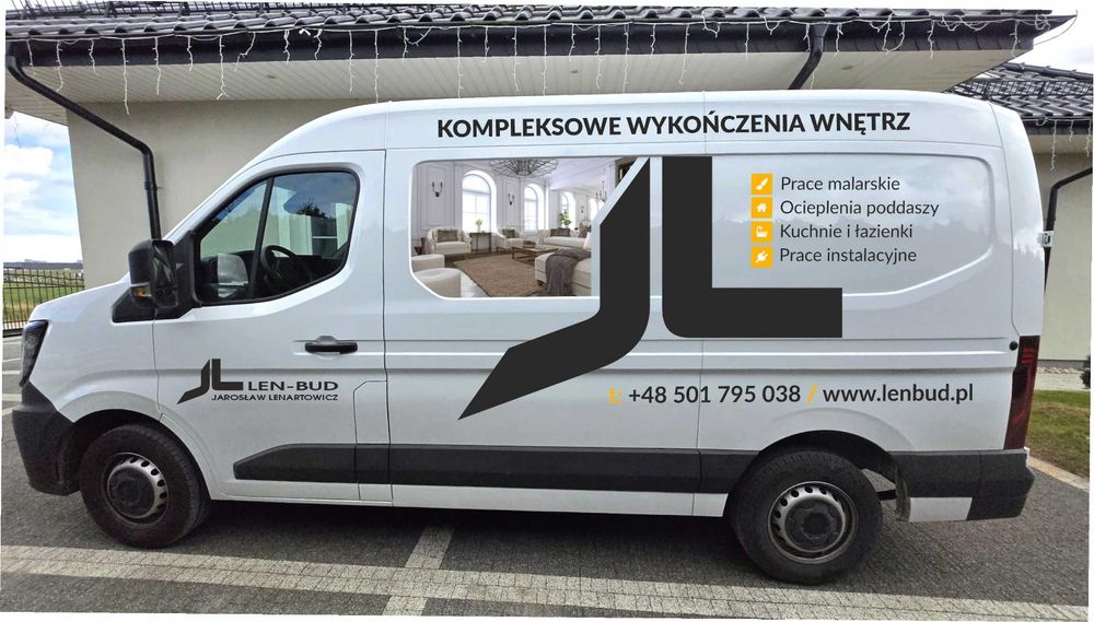 Reklama na samochód oklejanie busów witryn montaż reklam całe Gniezno