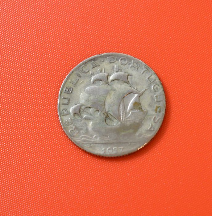 2,50 Escudos 1937 - prata - R A R A