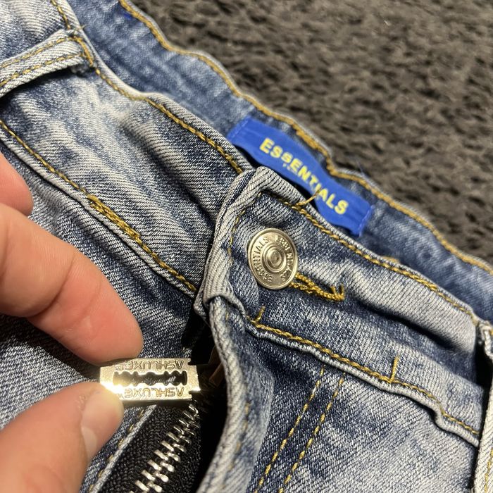 essential jeans | amiri galery dept drip drill slim skinny