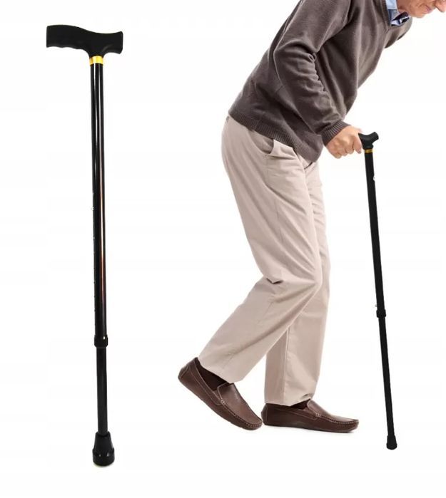 laska inwalidzka ortopedyczna składana regulowana 73-96 cm