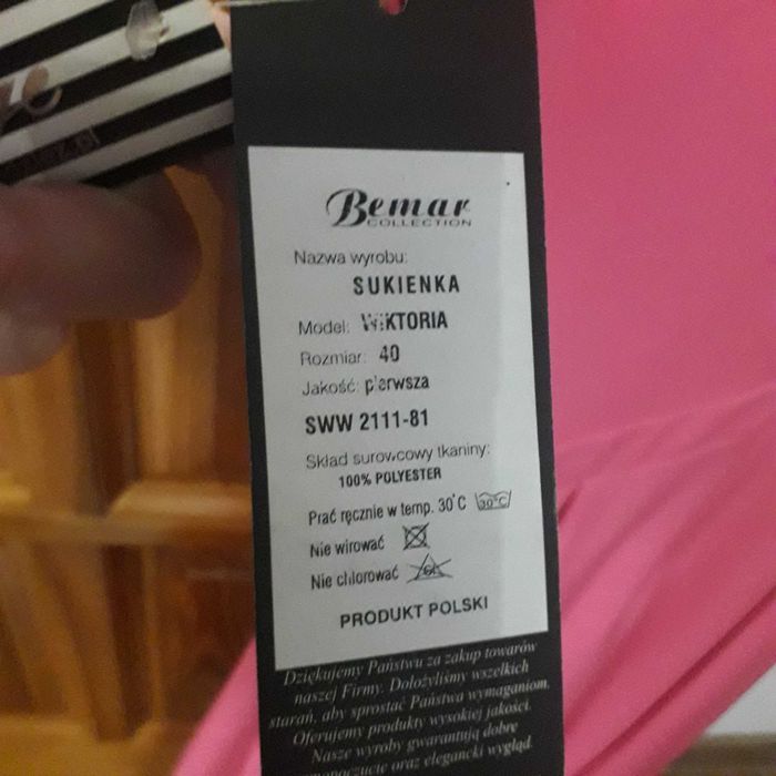 Sukienka różowa rozm. 40