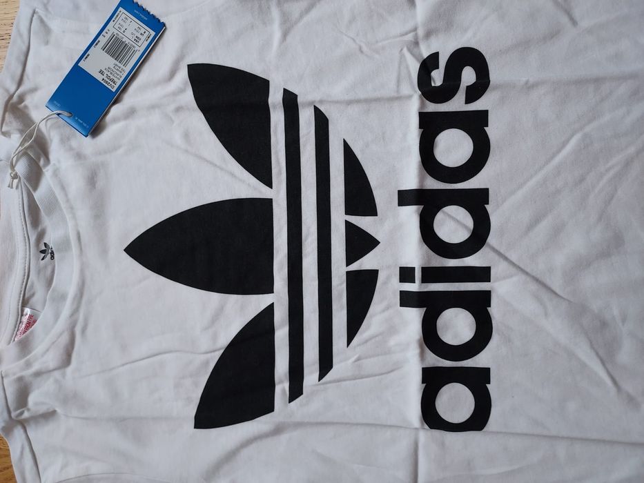 Bluzka z krótkim rękawem tshirt adidas originals biała L 164