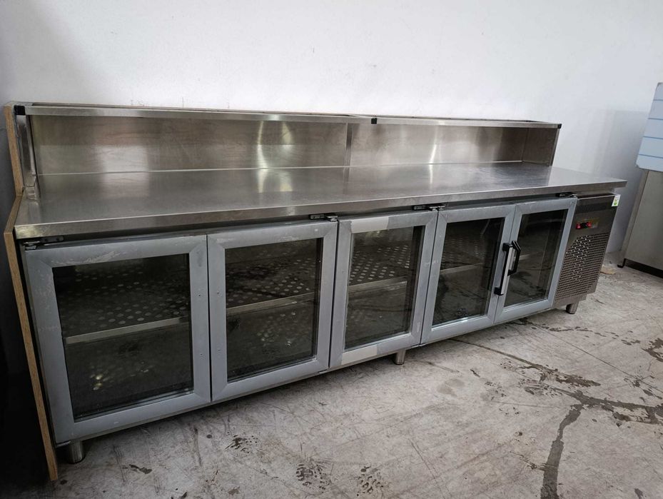 Bancada de frio com portas em vidro para restaurante / pastelaria