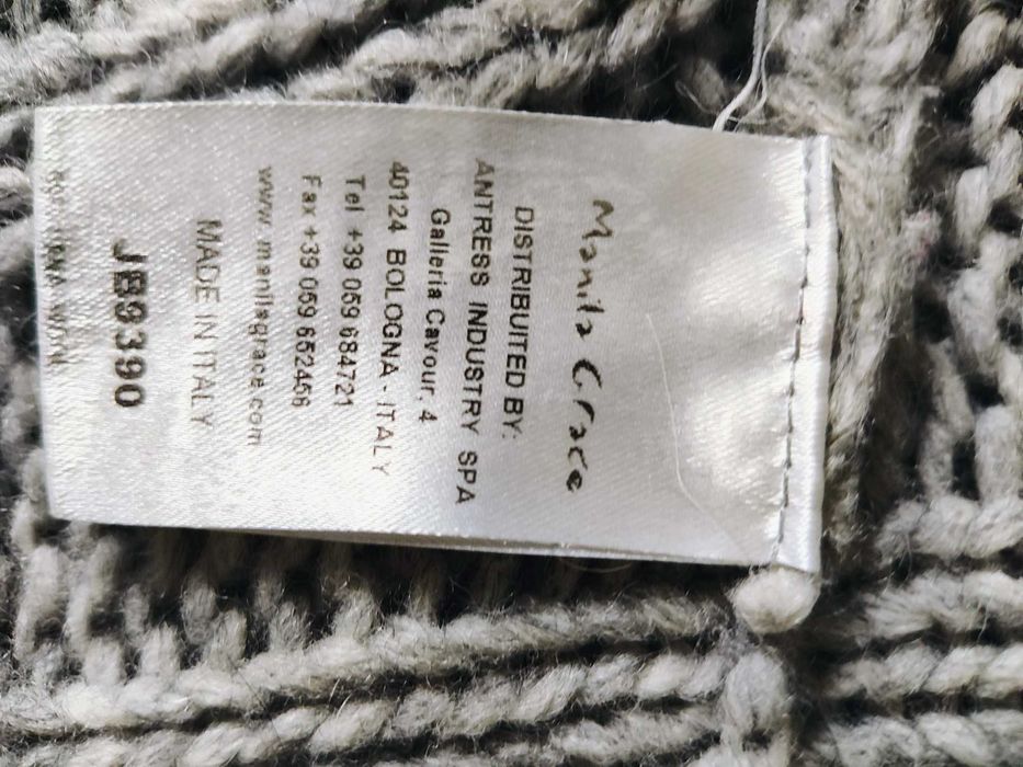 Manila Grace kardigan szary melanż rozm. uniwersalny