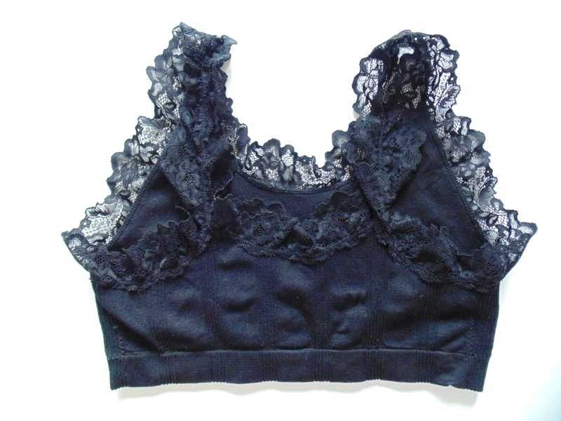 Matalan Retail nowy czarny wciągany miękki biustonosz M