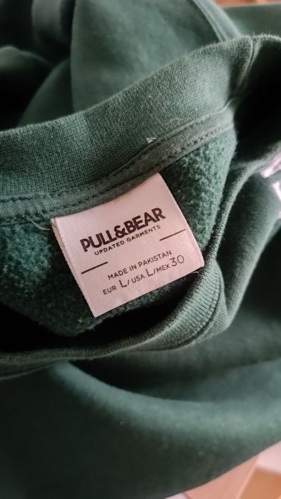 Pull & Bear ciemnozielona bluza vintage 90's