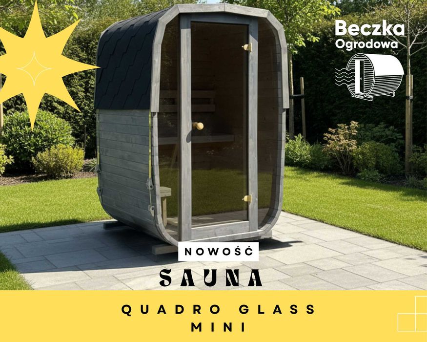 Sauna Ogrodowa do samodzielnego montażu Quadro Glass Mini