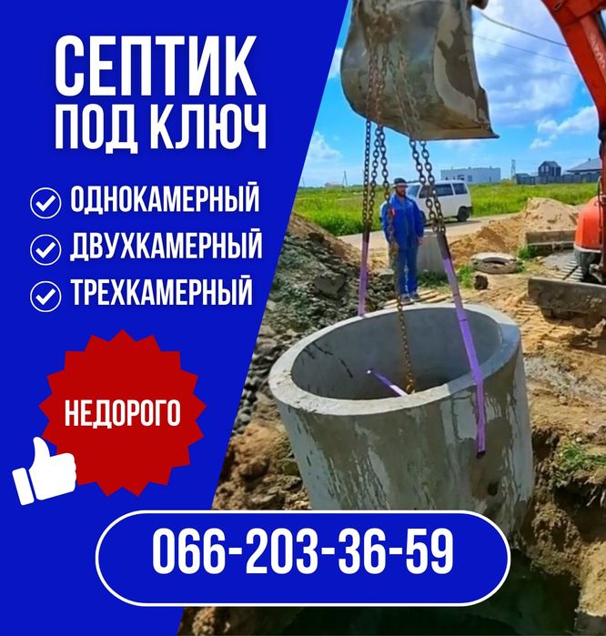 Копка септика из бетонных колец без лишнего. Гидро бетон 3/15/21 м3