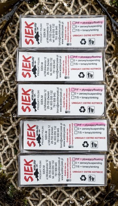 SIEK Woblery BZYK 3,5cm 2,3g - 5 szt- Zestaw- Recznie Robione- VMC